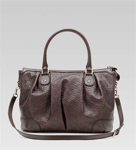 gucci sukey leather handbag brown|brown leather gucci handbags sale.